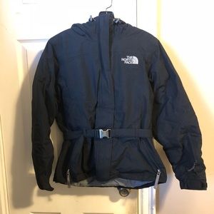 North Face Warm Hooded Black Down Coat Size Small
